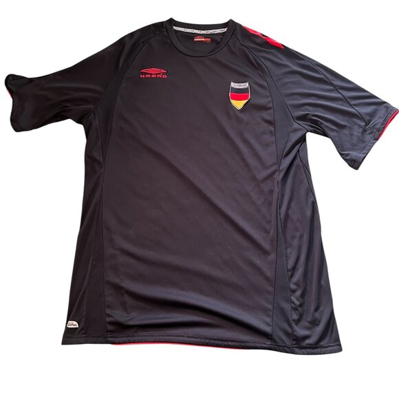 Umbro Germany Jersey Men's Size L Black Short Sleeves Soccer Football Futbol Thi - Picture 1 of 4